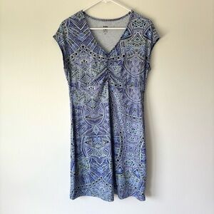 Title Nine Diamalete V-neck Geometric Aztec Print Mini Athletic Golf Dress